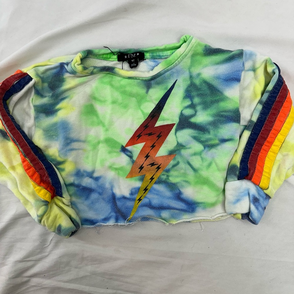 Fbz Tie-Dye Lightning Bolt Long Sleeve Tee 3T